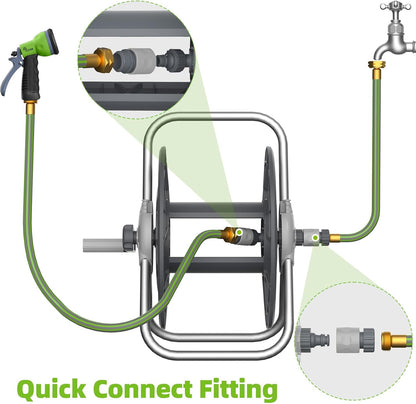 Water Hose Reel,Holds 60-80 Ft of 5/8" Hose
