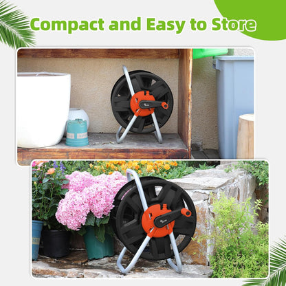 Water Hose Reel,Holds 60-80 Ft of 5/8" Hose