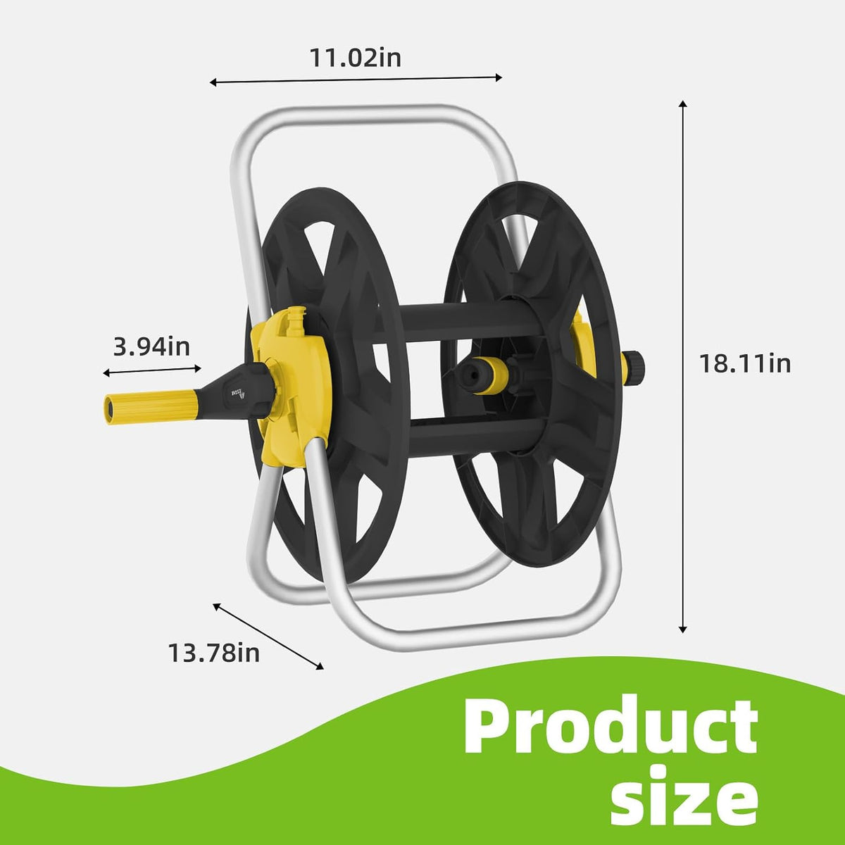 Water Hose Reel,Holds 60-80 Ft of 5/8" Hose