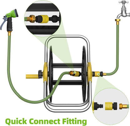Water Hose Reel,Holds 60-80 Ft of 5/8" Hose