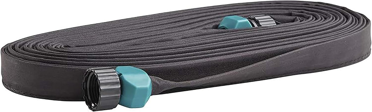 75' Black Flat Weeper Soaker Hose for Garden Beds, Drip Irrigation Outdoor Hose, Flexible Garden Hose for Vegetable Gardens, Flower Beds, Lawns, and Orchards