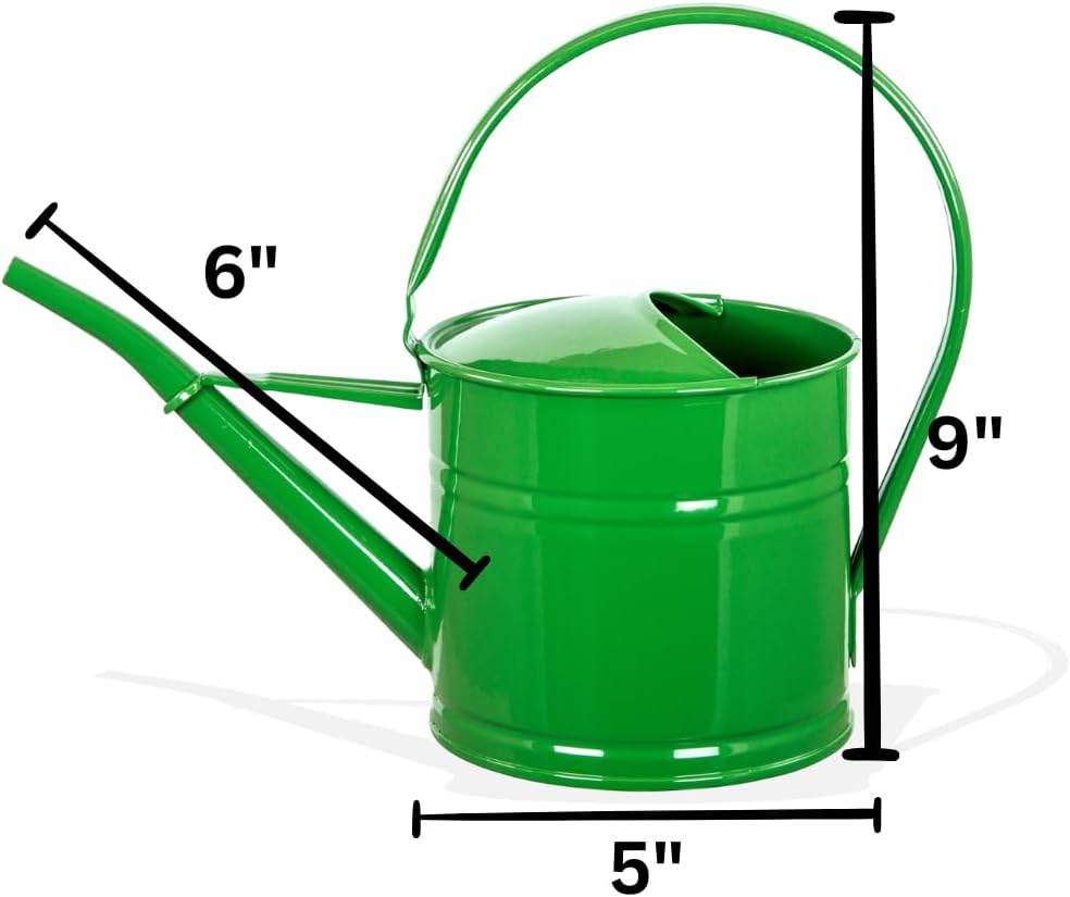 Metal Watering Can 1.5 Litre Green Water Can