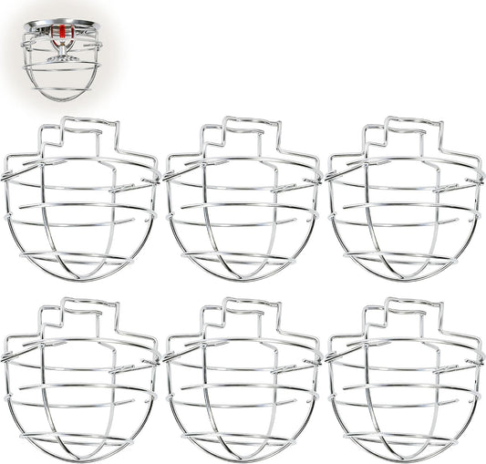 (6 Pack) Fire Sprinkler Head Guard Cage for 1/2" Recessed/Horizontal Sidewall Drywall-Mounted Sprinkler Heads Chrome PlatedProtector Fire Sprinkler Head Cover