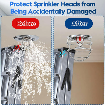 (6 Pack) Fire Sprinkler Head Guard Cage for 1/2" Recessed/Horizontal Sidewall Drywall-Mounted Sprinkler Heads Chrome PlatedProtector Fire Sprinkler Head Cover