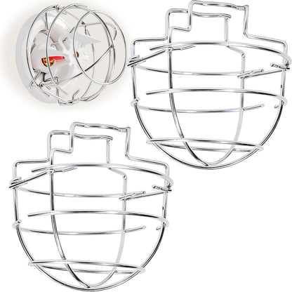 (6 Pack) Fire Sprinkler Head Guard Cage for 1/2" Recessed/Horizontal Sidewall Drywall-Mounted Sprinkler Heads Chrome PlatedProtector Fire Sprinkler Head Cover