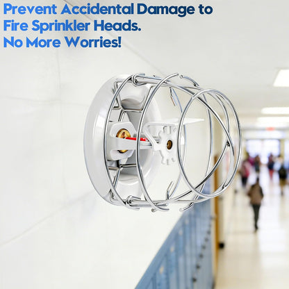 (6 Pack) Fire Sprinkler Head Guard Cage for 1/2" Recessed/Horizontal Sidewall Drywall-Mounted Sprinkler Heads Chrome PlatedProtector Fire Sprinkler Head Cover