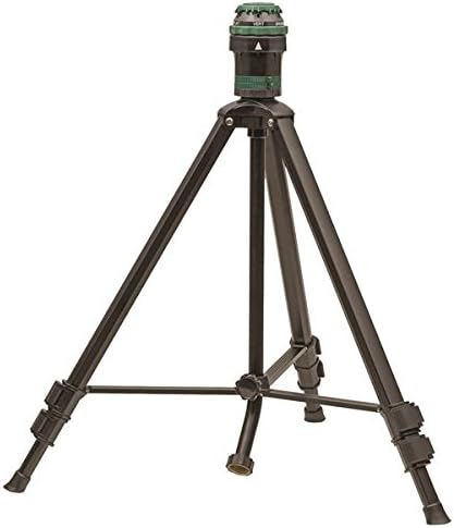 Tripod Lawn Zinc Impact Sprinkler - 360 Degree Rotating Yard Sprinkler with Adjustable Height - Heavy-Duty Zinc - High-Pressure Nozzle - for Large Lawn Coverage - 56667
