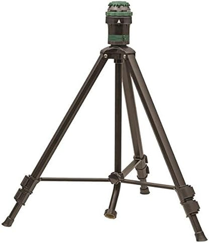 Tripod Lawn Zinc Impact Sprinkler - 360 Degree Rotating Yard Sprinkler with Adjustable Height - Heavy-Duty Zinc - High-Pressure Nozzle - for Large Lawn Coverage - 56667