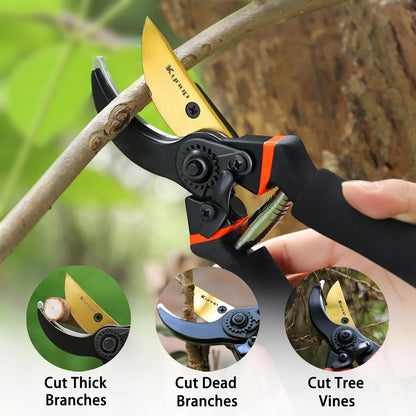 Kynup Pruning Shears, Heavy Duty Garden Shears with SK5 Japanese Steel