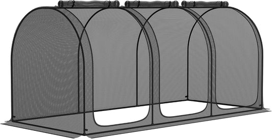8' x 4' Crop Cage Plant Protection Tent for Garden, Black