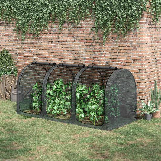 8' x 4' Crop Cage Plant Protection Tent for Garden, Black