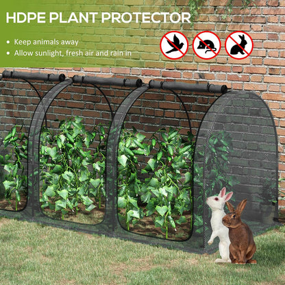 8' x 4' Crop Cage Plant Protection Tent for Garden, Black