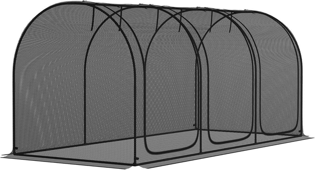 8' x 4' Crop Cage Plant Protection Tent for Garden, Black