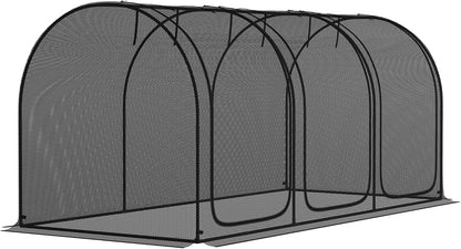 8' x 4' Crop Cage Plant Protection Tent for Garden, Black