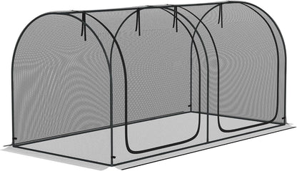 8' x 4' Crop Cage Plant Protection Tent for Garden, Black