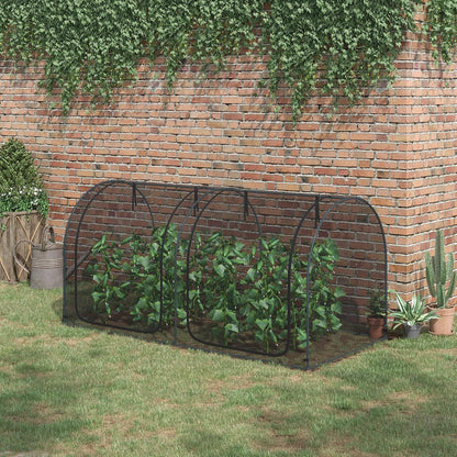 8' x 4' Crop Cage Plant Protection Tent for Garden, Black