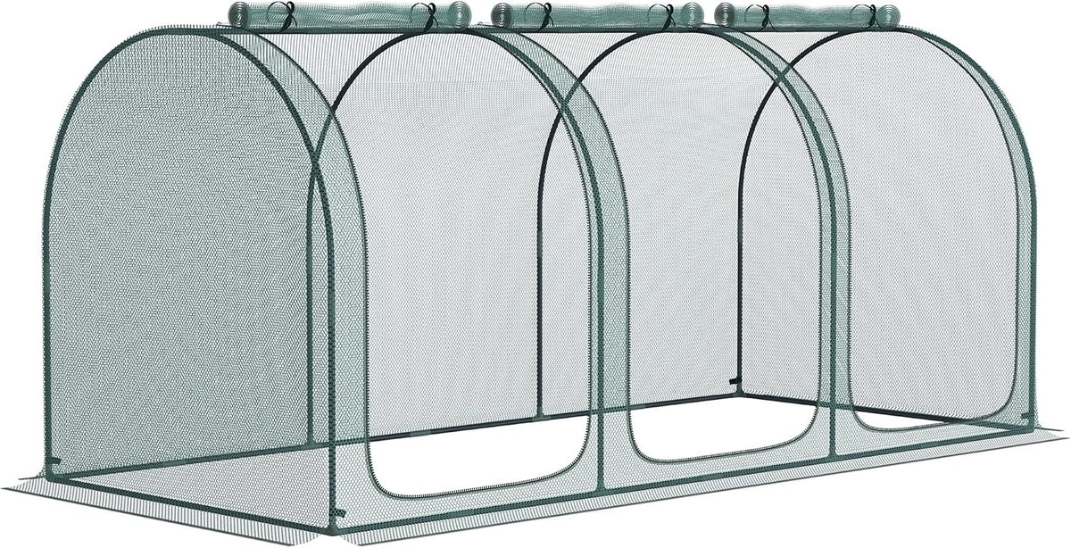 8' x 4' Crop Cage Plant Protection Tent for Garden, Black