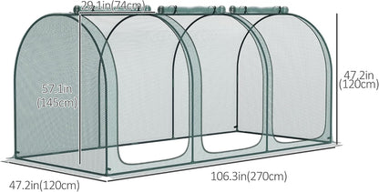 8' x 4' Crop Cage Plant Protection Tent for Garden, Black