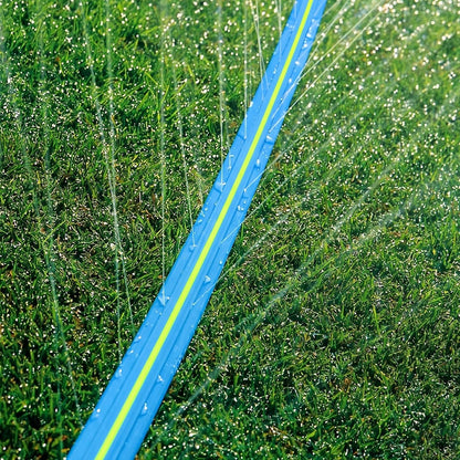 Upgrade Flat Sprinkler Soaker Hose for Garden 25FT, Heavy Duty 3-Tube Lawn Irrigation Hose with Landscape Stakes, No-Kink Flexible Watering Hose for Yard, Plants