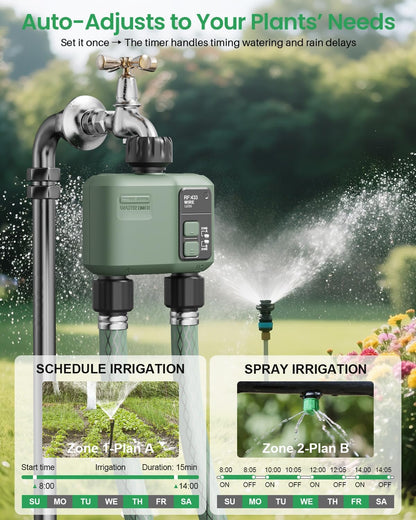 WiFi Water Timer 2 Zone for Garden Hose