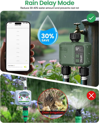 WiFi Water Timer 2 Zone for Garden Hose