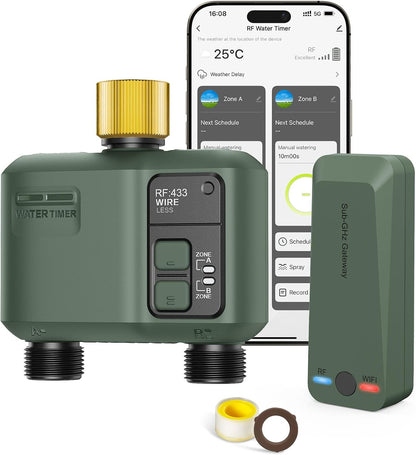 WiFi Water Timer 2 Zone for Garden Hose