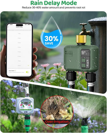 WiFi Water Timer 2 Zone for Garden Hose