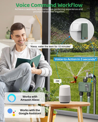 WiFi Water Timer 2 Zone for Garden Hose