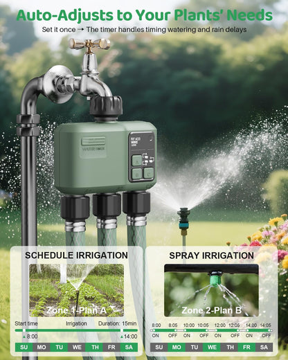 WiFi Water Timer 2 Zone for Garden Hose