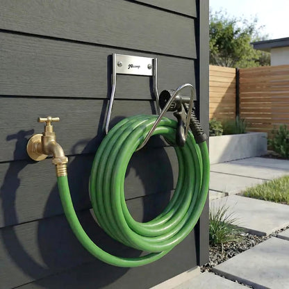 Garden Hose Holder Stainless Steel Small Wall Mount Garden Hose Hook, Ideal for Water, Air, Hydraulic Hose, Ropes, Extension Cords Heavy Duty & Rust Proof, Size:6.3x7x6.3 Set of 1