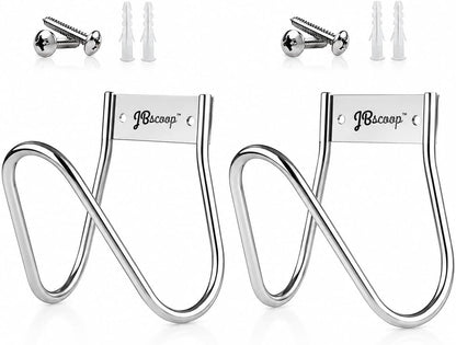 Garden Hose Holder Stainless Steel Small Wall Mount Garden Hose Hook, Ideal for Water, Air, Hydraulic Hose, Ropes, Extension Cords Heavy Duty & Rust Proof, Size:6.3x7x6.3 Set of 1