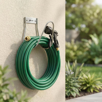 Garden Hose Holder Stainless Steel Small Wall Mount Garden Hose Hook, Ideal for Water, Air, Hydraulic Hose, Ropes, Extension Cords Heavy Duty & Rust Proof, Size:6.3x7x6.3 Set of 1