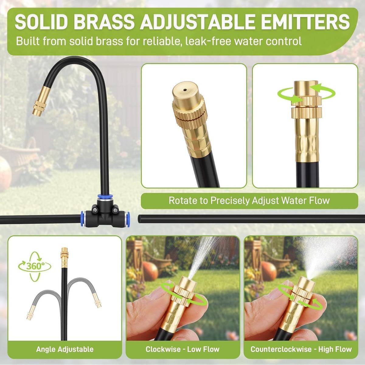 66FT Drip Irrigation System with Water Timer, Automatic Garden Watering Kit