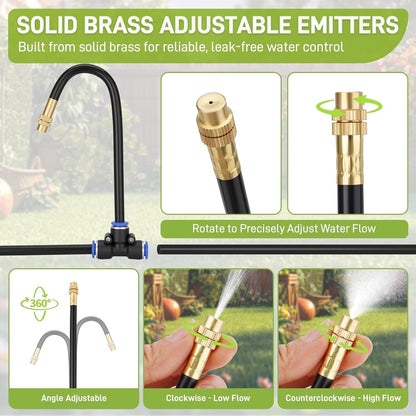 66FT Drip Irrigation System with Water Timer, Automatic Garden Watering Kit