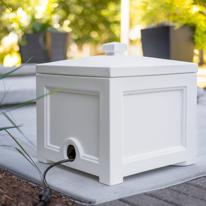 Fairfield Garden Hose Bin - Black - 17in L x 17in W x 18in H - Holds up to 100 ft. of standard garden hose (5858-B)