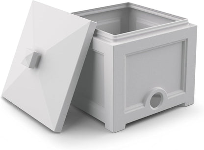 Fairfield Garden Hose Bin - Black - 17in L x 17in W x 18in H - Holds up to 100 ft. of standard garden hose (5858-B)