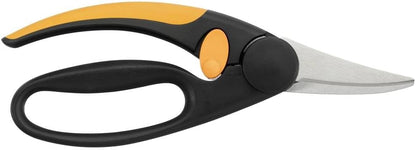 Fingerloop Pruner Bypass P44, Cutting Diameter: 2 cm, Steel Blades with Non-Stick Coating, Length: 20 cm, Black/Orange, 1001534