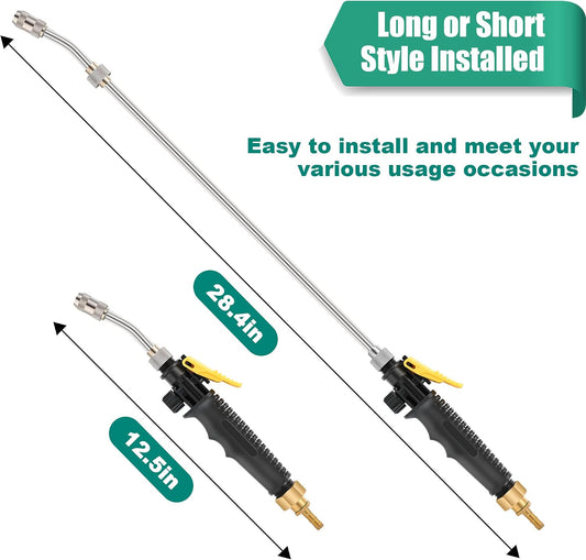 2 Pack 29" Adjustable Sprayer Wand, Shut Off Valve