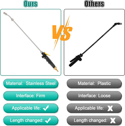 2 Pack 29" Adjustable Sprayer Wand, Shut Off Valve