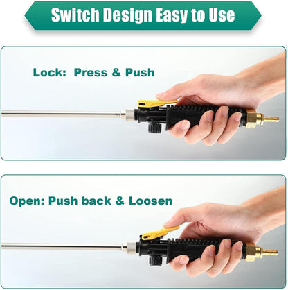 2 Pack 29" Adjustable Sprayer Wand, Shut Off Valve