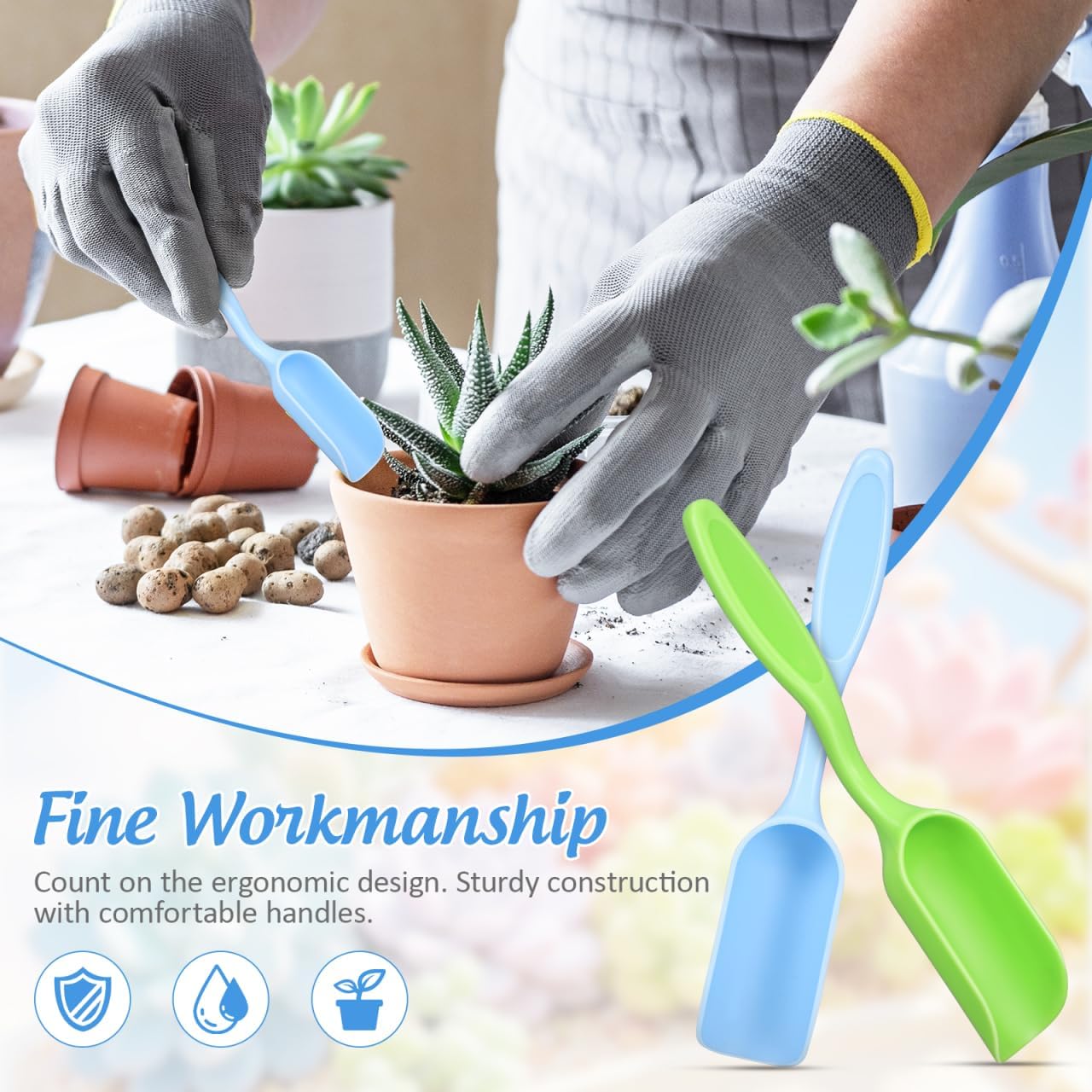 20Pcs Gardening Shovel Set Mini Soil Scoop and Planting Spatula for Succulent Cultivation Portable Hand Tools for Pot Plants Garden Use and Easy Soil Moving