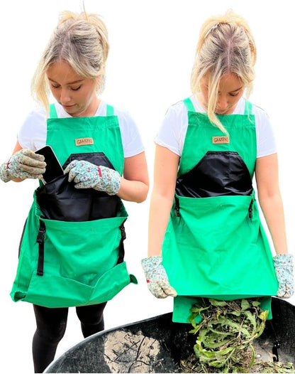 Grampa's Gardening Apron Cross Back Garden Apron with Large Pockets