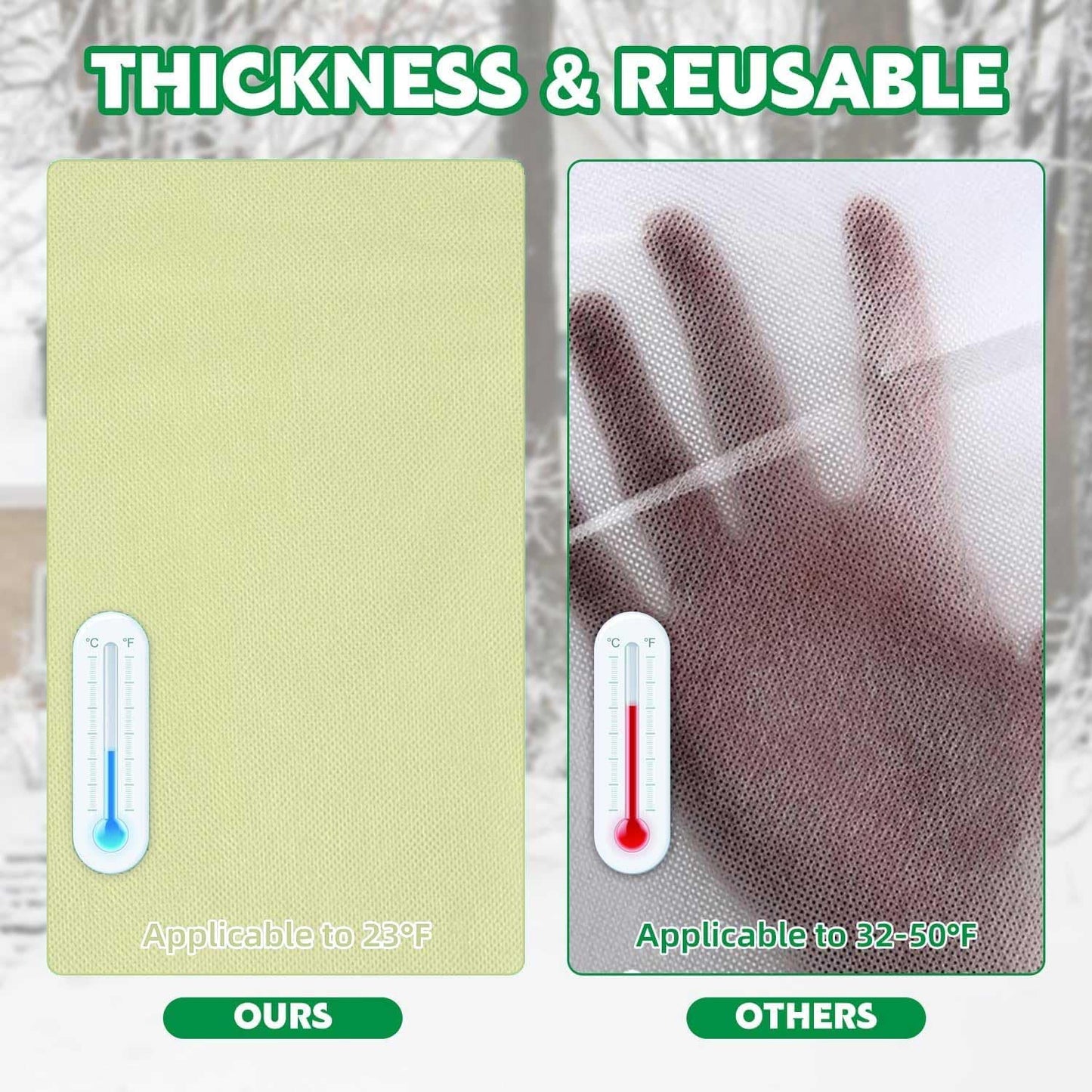 Plant Covers Freeze Protection 2 Pack Rectangular Planter Frost Fabric for Raised Beds with Drawstring 2.82oz/yd² Reusable Raised Beds Frost Cloth for Winter Outdoor Plants (Beige,for Cover a 4x2x1ft)