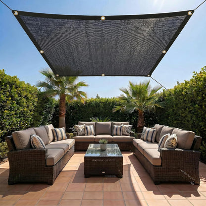 6' x 10' Garden Shade Cloth, 50% Sunblock Mesh with Grommets