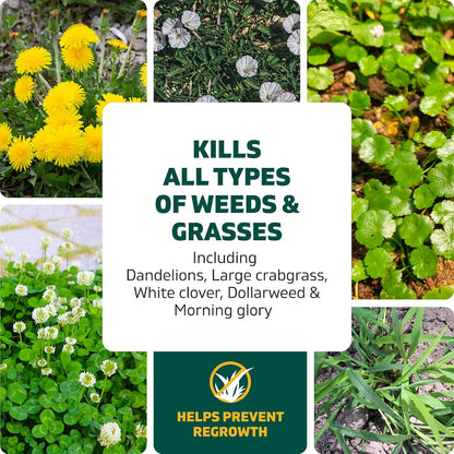 Weed Killer Refill - Versatile Weed & Grass Killer₂ for Flower Beds, Driveways & Mulch Beds - No Pour, No Mix, No Mess Refill - Kills Dandelions, Crabgrass & More - Results in 1 Hour (64 Oz)