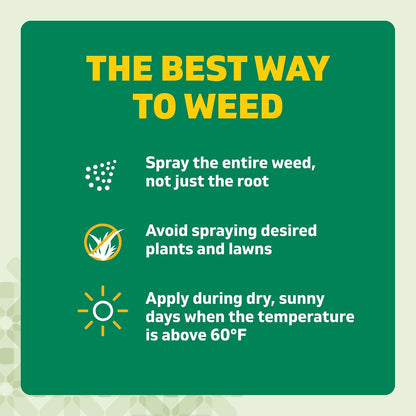 Weed Killer Refill - Versatile Weed & Grass Killer₂ for Flower Beds, Driveways & Mulch Beds - No Pour, No Mix, No Mess Refill - Kills Dandelions, Crabgrass & More - Results in 1 Hour (64 Oz)