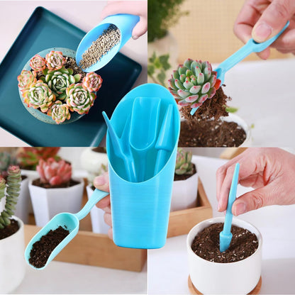 8pcs Potting Soil Scoop for Indoor Plants, Garden Tiny Plant Shovel Hand Tools Transplanting Succulent Cultivation Digging Bonsai Soil Scoops Kits,2Set Black