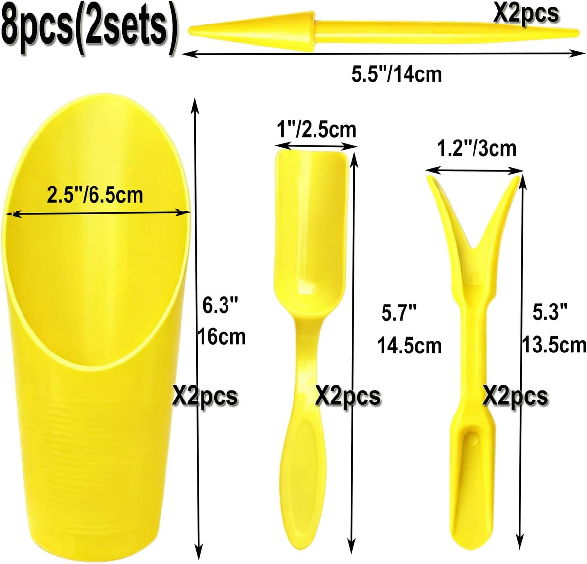 8pcs Potting Soil Scoop for Indoor Plants, Garden Tiny Plant Shovel Hand Tools Transplanting Succulent Cultivation Digging Bonsai Soil Scoops Kits,2Set Black