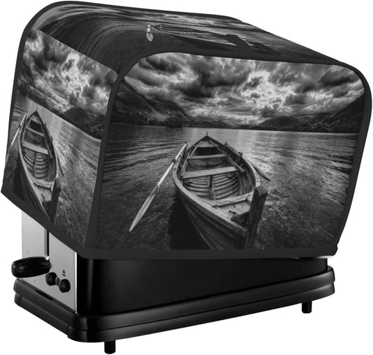 Wooden Row Boat Floating In The Water Toaster Cover 2 Slice Toaster Covers Bread Maker Cover Kitchen Small Appliance Covers Kitchen Accessories