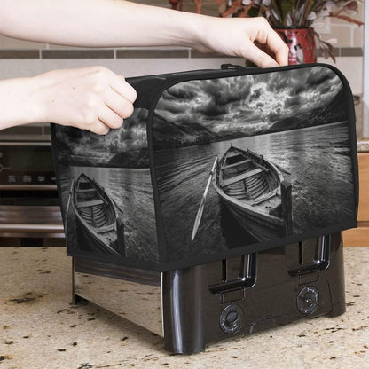 Wooden Row Boat Floating In The Water Toaster Cover 2 Slice Toaster Covers Bread Maker Cover Kitchen Small Appliance Covers Kitchen Accessories